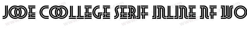 Joe College Serif Inline NF W05字体转换
